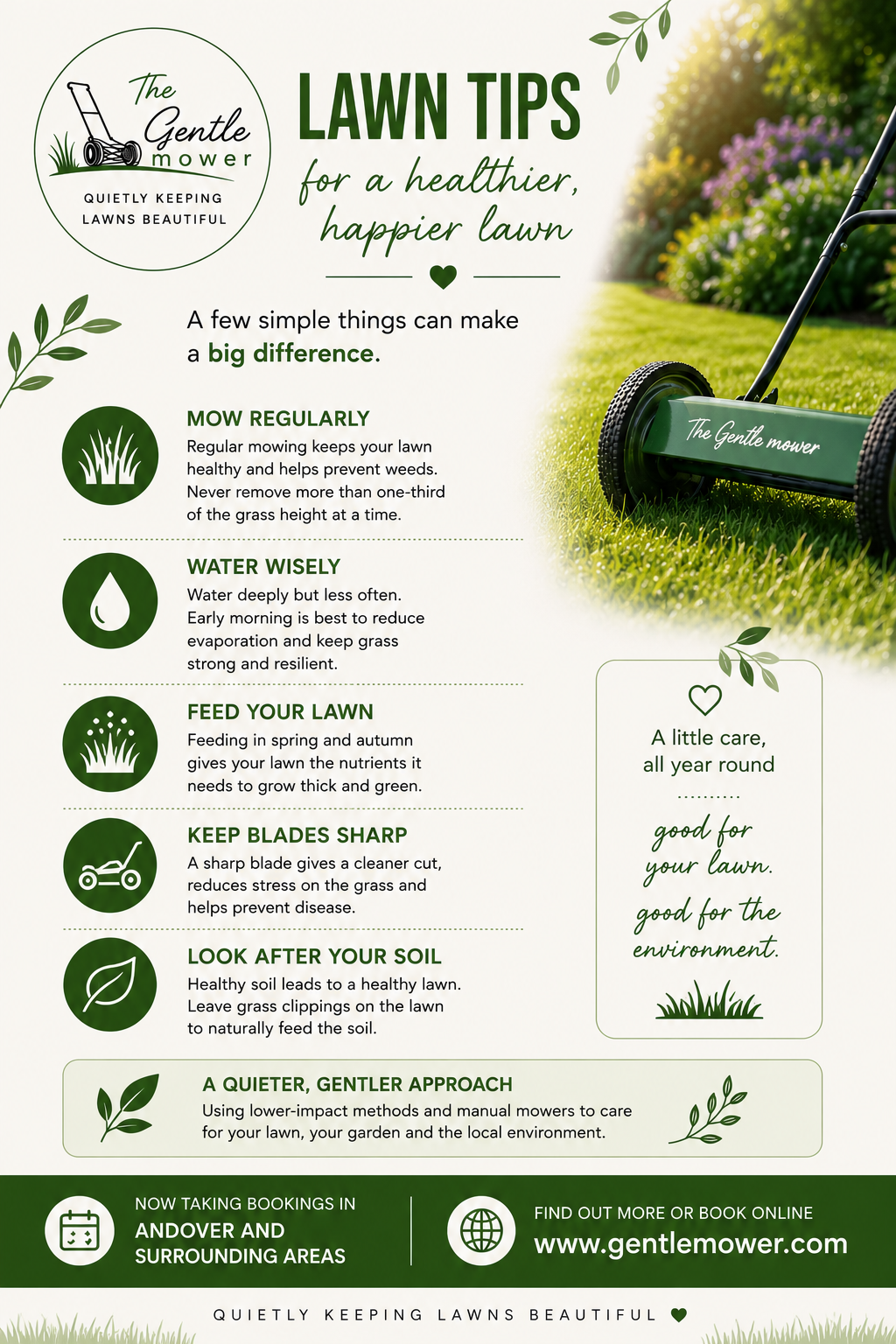 General lawn tips from The Gentle mower